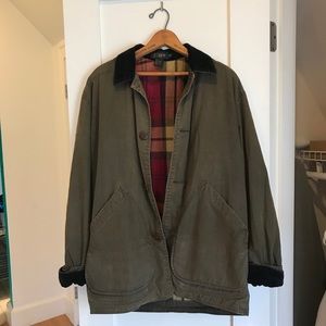 Vintage Olive Green J. Crew Barn Coat XS